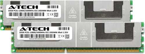 Vista 2 de A-Tech Kit de 64 GB (2 x 32 GB) RAM para Supermicro SUPER H8DG6/H8DGI, X8DTN+, X8DTN+-F, X9DAE, X9DBS-F-2U, X9DR7-TF+, X9SRi-F DDR3 1600MHz