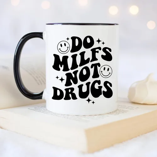 Vista 4 de YouNique Designs Funny Guy Mugs, taza de café divertida para hombres, taza de café traviesa para él, taza milf, taza milf, taza de café de elefante