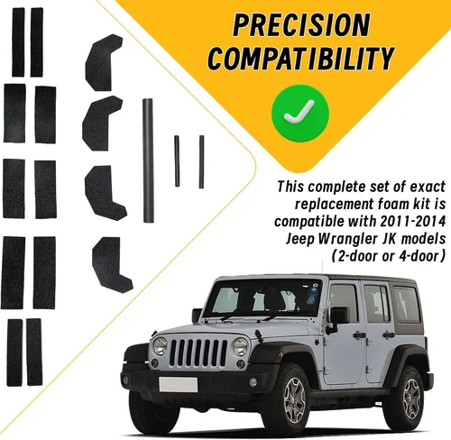 Vista 3 de Kit de Sellado con Bloqueador de Espuma TonGass Compatible con Jeep Wrangler JK Modelos 2011-2014