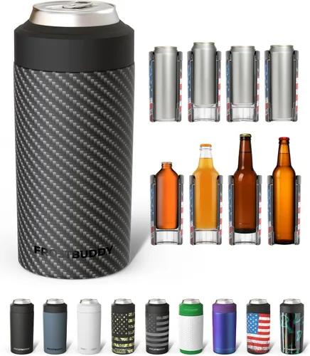 Vista 66 de Frost Buddy Enfriador de latas universal, aislante de latas de acero Blanco (Allwhite)