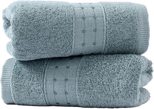 Vista 2 de sense gnosis Toallas de mano 100% algodón verdes, absorbentes, súper suaves, sin pelusas, toallas de mano para baño, viajes, yoga, deporte, spa