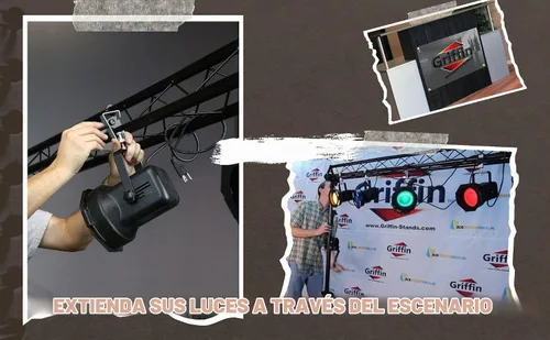 Vista 6 de GRIFFIN Extensión de Segmento de Cimbra Triangular de 5 pies (Serie Stage-MountPRO) – Cimbra de Iluminación Extra para Puestos de DJ, Estructuras