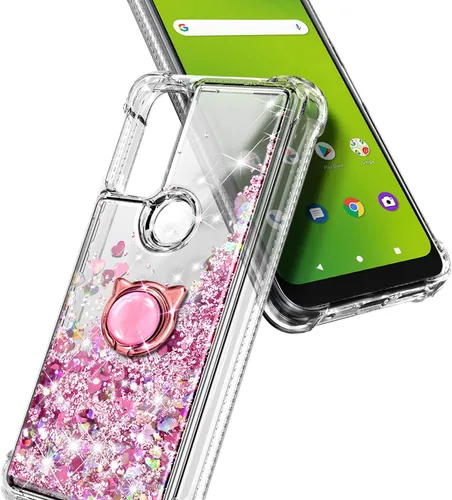 Vista 5 de NZND Funda para AT&T Radiant Max 5G, Cricket Dream 5G/AT&T Fusion 5G/Innovate 5G con protector de pantalla de vidrio templado, soporte