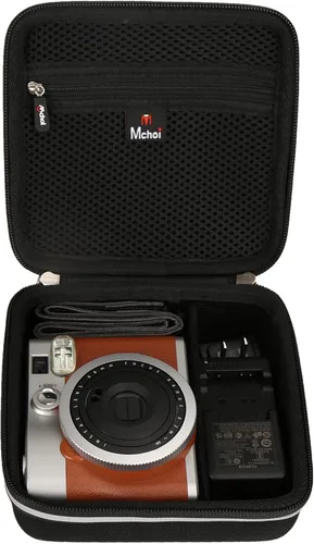 Vista 2 de Mchoi Funda rígida portátil compatible con cámara de película instantánea Fujifilm Mini 90 y accesorios, solo funda