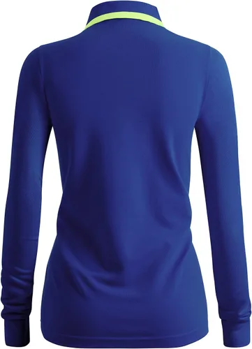 Vista 3 de CLOVERY Polo casual de manga larga con 2 botones para mujer