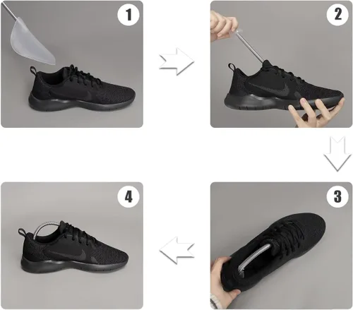 Vista 6 de 10 pares de árboles de zapatos de plástico para hombres (blanco)