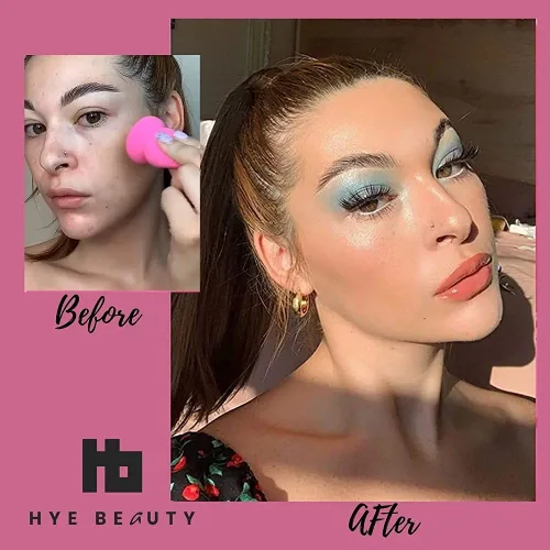 Vista 2 de Esponja de maquillaje, juego de 2 licuadoras de belleza, impecable para aplicación de crema, base líquida y polvo