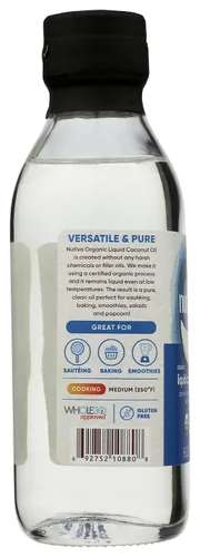 Vista 6 de Nutiva, Aceite de coco orgánico, 8 onzas líquidas