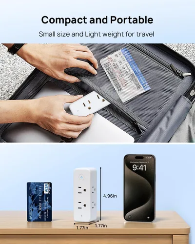 Vista 6 de TROND Extensor de salida con PD20W USB C Blanco