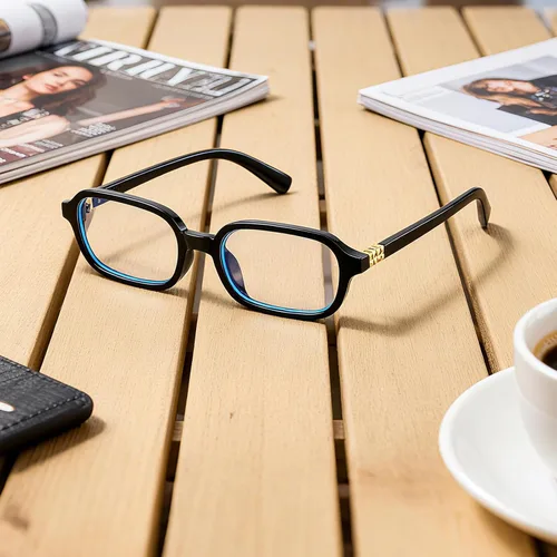 Vista 4 de Retro Rectangle Glasses for Women Small Square Blue Light Blocking Glasses Reduce Eye Strain 2 piezas-negro+marrón