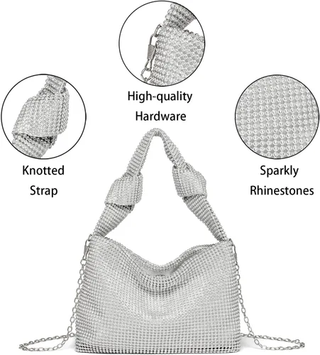 Vista 4 de Bolso bandolera pequeño de noche de moda para mujer