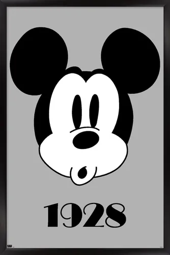 Vista 9 de Trends International Disney Mickey Mouse - Póster de pared con diseño de cara, 22.4 pulgadas de largo x 14.7 pulgadas, versión enmarcada en madera