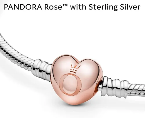 Vista 3 de PANDORA Jewelry Moments Heart Clasp Snake Chain Charm Bracelet