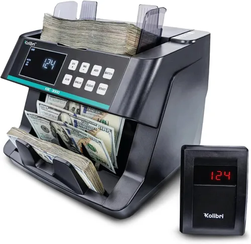 Vista 7 de Kolibri, contador de dinero con detección UV Blanco/Verde (Kolibri Uv/Mg)