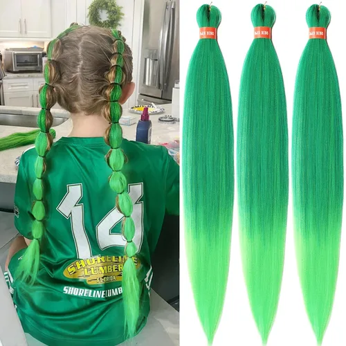 Vista 59 de Cabello trenzado preestirado ombré, extensiones de cabello trenzado sedoso, sin picazón, trenzas de cabello trenzado de ganchillo con textura Yaki