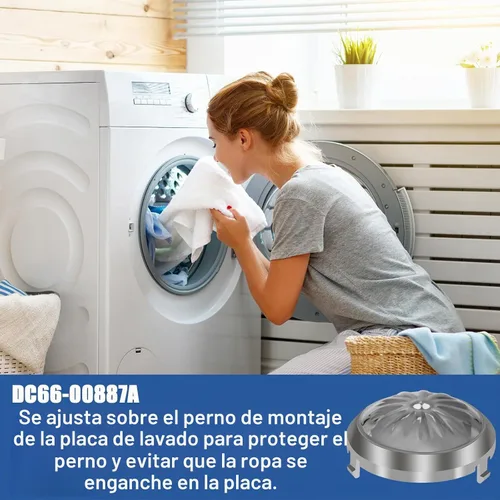 Vista 6 de DC66-00887A Pulsator Cap Lavadora Placa de Reemplazo para Lavadora Samsung WA52M7750AV, WA52M7750AW