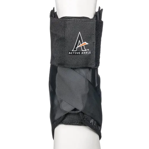 Vista 5 de Tobillera AS1 Pro con cordones, estabiliza el tobillo y brinda protección y soporte de esguinces. Ideal para usar en volleyball, rugby y basketball.