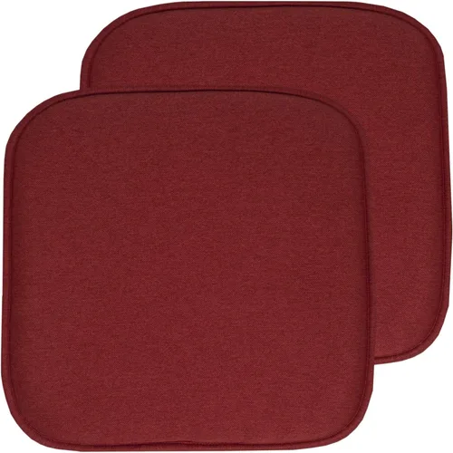Vista 125 de Sweet Home Collection Cojines de espuma viscoelástica para silla, antideslizantes, diseño de panal de abeja, 16 x 16 pulgadas, paquete de 2