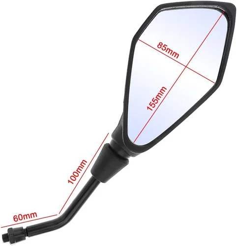 Vista 4 de MZS - Espejos retrovisores de motocicleta de 0.394 pulgadas, manillar ajustable de 360°, compatible con Z125 Z400 Z500 Z650 Z750 Z800 Z900 Z1000