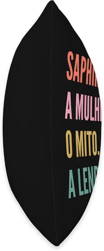 Vista 2 de Funny Portuguese First Name Design - Saphira Throw Pillow