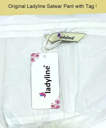 Vista 3 de ladyline Pantalones Salwar de algodón liso con cierre de cordón, pantalones holgados indios para mujer yoga
