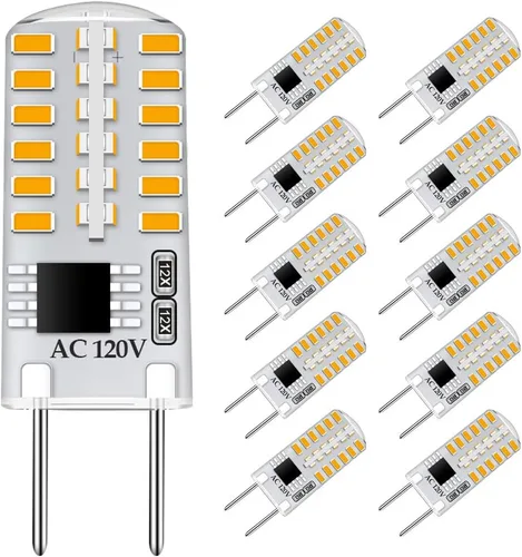 Vista 11 de TAIYALOO Bombilla LED G8 regulable de 3 W equivalente a bombilla halógena de 20 W-25 W, base T4 JCD tipo bi-pin G8, blanco natural 4000 K, bombilla