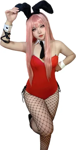 Vista 2 de PROCOS Disfraz de conejito de Senpai para cosplay de Sakurajima Mai de anime para mujer