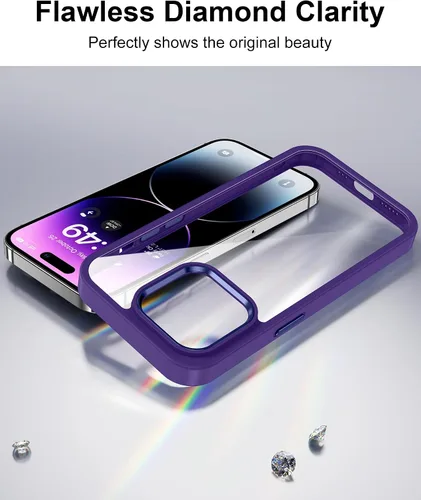 Vista 276 de HOOMIL Funda para iPhone 7 Plus/iPhone 8 Plus de 5.5 Pulgadas, sin amarillamiento, protección contra caídas, cubierta trasera dura transparente