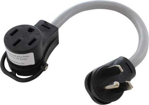 Vista 13 de AC WORKS Adaptador de carga de vehículos eléctricos para uso Tesla (L5-30 30A 1250V bloqueo a Tesla)