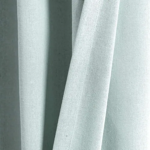 Vista 5 de Lush Decor Par de paneles de cortinas de lino con encaje para ventana, 84 x 38 pulgadas, azul