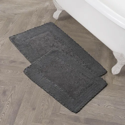 Vista 23 de Laura Ashley Ruffle tapete para baño de algodón de 17 x 24 pulgadas