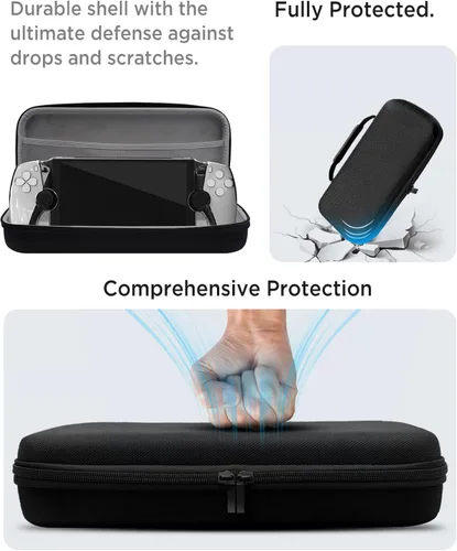 Vista 6 de Miimall Compatible with PlayStation Portal Travel Case, PS Portal Carrying Case PU + EVA Shockproof Anti Scratch Hard Travel Carrying Case Travel