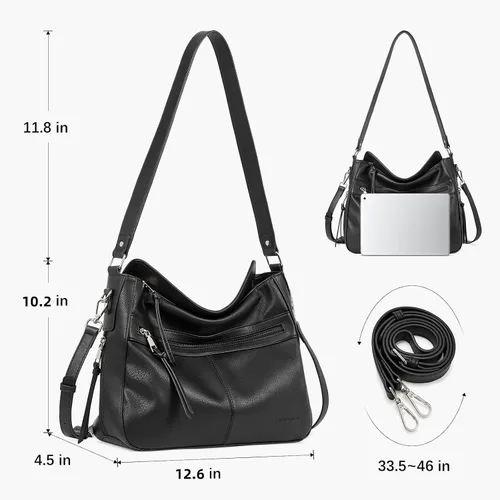 Vista 5 de WESTBRONCO Bolsos de mano para mujer, bolsos cruzados, bolso de hombro suave con correa ajustable