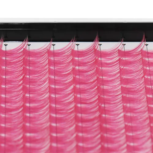 Vista 59 de Pestañas postizas de tallo ancho con varias pestañas falsas de colores D Curl de 10 a 20 mm para elegir, pestañas postizas profesionales