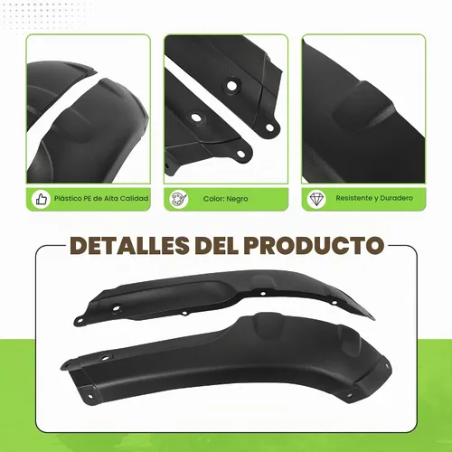 Vista 3 de KUAFU Guardabarros 4 piezas compatible con Honda TRX500FE 2005-2011 2005-2014 TRX500FA Fourtrax Foreman Rubicon 500 de plástico negro