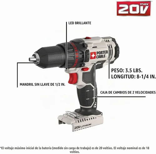 Vista 2 de Porter-Cable PCCK615L4 20 V max 4 herramientas Combo Kit