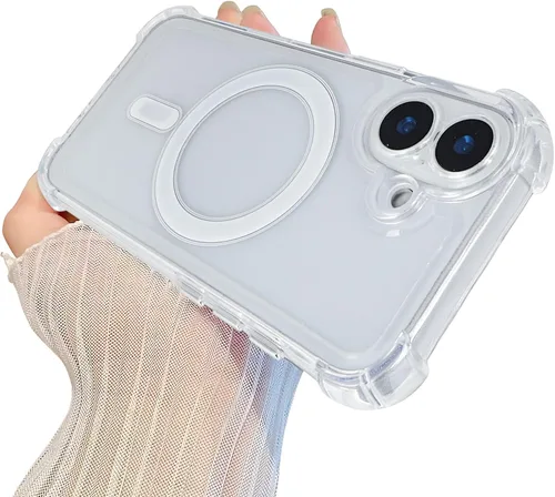 Vista 38 de Funda magnética transparente para iPhone 11, funda de lujo con cuatro esquinas brillantes, protección a prueba de golpes de grado militar