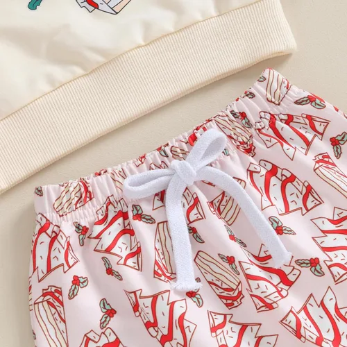 Vista 5 de Meiweileya Conjunto de 2 piezas de sudadera con letras divertidas para bebés, niños y niñas