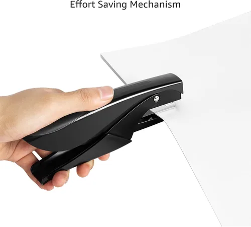 Vista 5 de Amazon Basics Engrapadora manual con alicates, capacidad para 25 hojas, resistente, color negro
