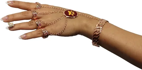 Vista 2 de ZAG STORE - Mariquita milagrosa - Pulsera de tigre morada rosa morado Cobre