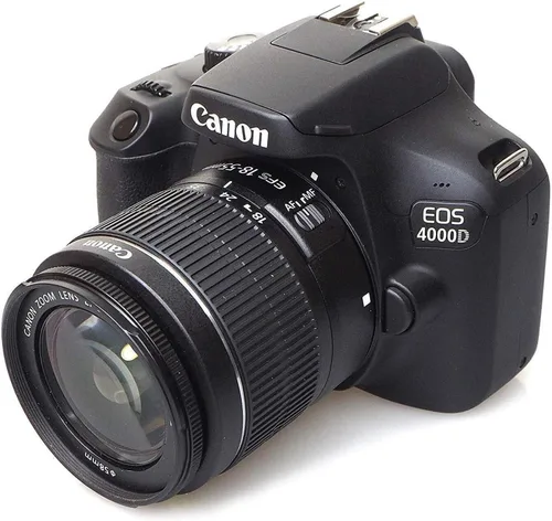 Vista 9 de Canon Cámara DSLR EOS 4000D/Rebel T100 con Canon EF-S 0.709-2.165 in F/3.5-5.6 DC III Zoom y teleobjetivo zoom 16.535-31.496 in f/8.3 HD + memoria