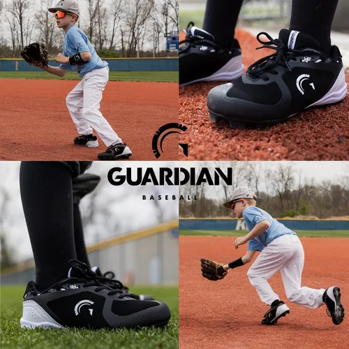 Vista 4 de Guardian Baseball Tacos de béisbol para niños y niñas, talla 12 para niños pequeños a 7 niños grandes