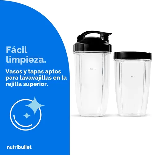 Vista 7 de NutriBullet® Pro Extractor de Nutrientes, 900W, Blanco Mate