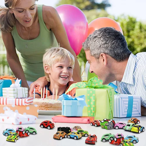 Vista 7 de Vileafy 30 mini autos de tracción para niños premios de caja del tesoro
