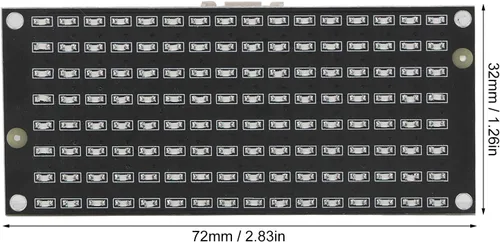 Vista 2 de Módulo de pantalla LED 3.3-5V 8x16 Dot I2C Tablero de control de comunicación para proyectos de microcontrolador