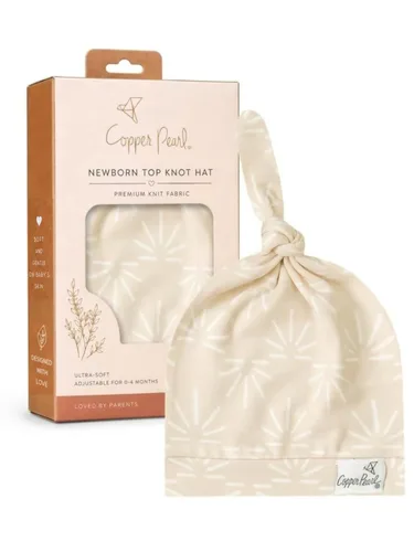 Vista 11 de Gorro de bebé con nudo superior elástico suave "Fern" por Copper Pearl