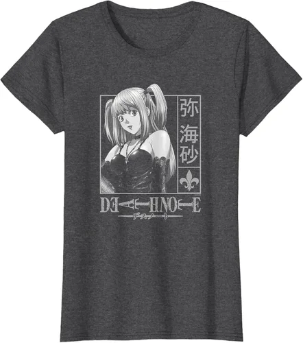 Vista 3 de Death Note Camiseta de anime Misa Kanji Frame Negro