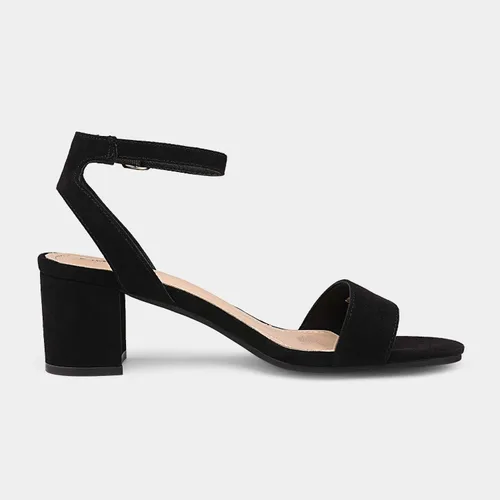 Vista 3 de DREAM PAIRS - Sandalias de tacón grueso y bajo para mujer, con correa al tobillo y puntera abierta, sandalias elegantes para fiestas