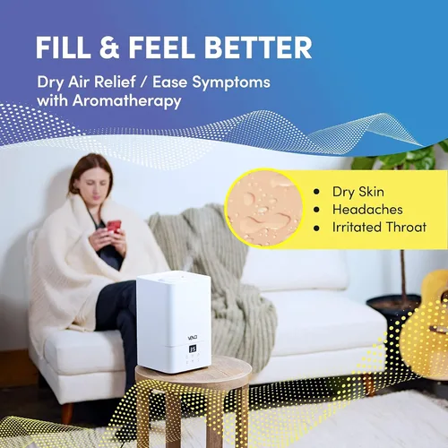 Vista 7 de VEVA Humidificadores para dormitorio, habitación grande, 4.5L, vaporizador de agua de niebla fría, difusor de aceite esencial, humidificadores