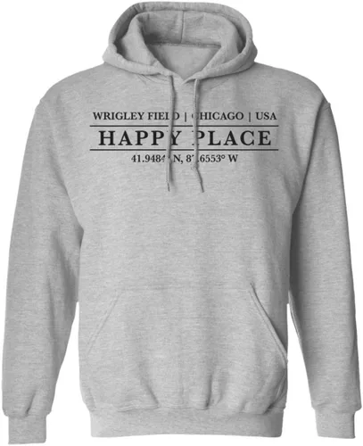Vista 2 de The Wrigley Field Happy Place Pullover Hoodie